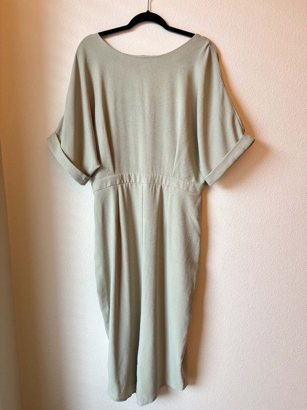 ASOS Design Sage Green Dress Tall Size 12 Chic Business Casual Old Money
